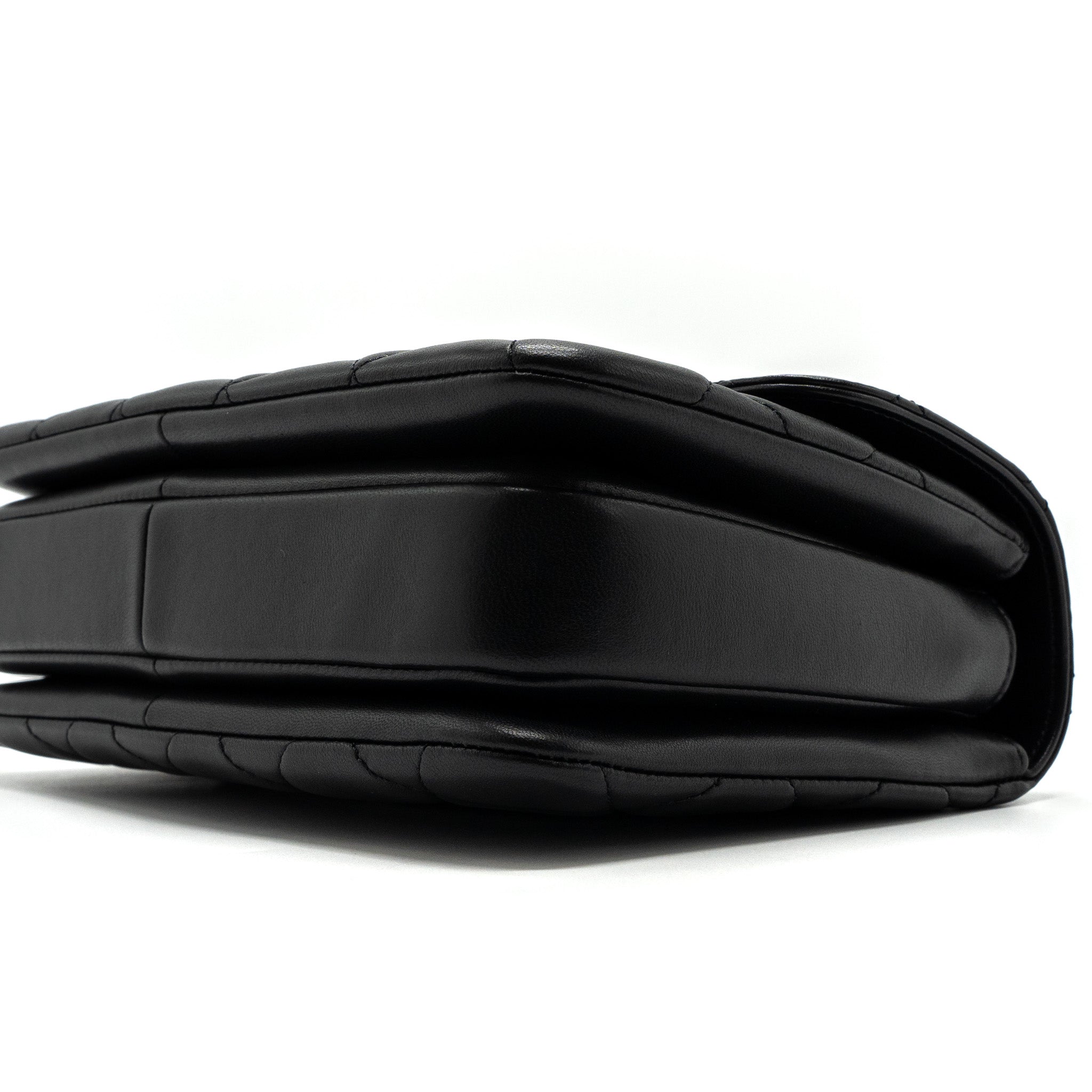 CHANEL SMALL TRENDY CC FLAP BAG LAMBSKIN SO BLACK(MICROCHIP)