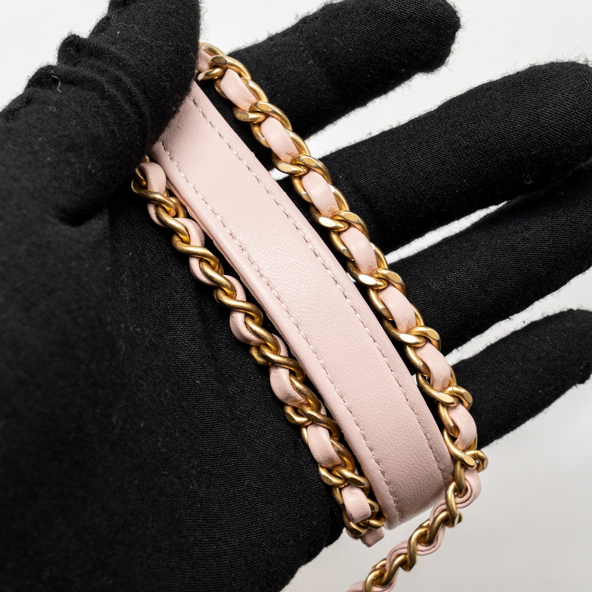 CHANEL SMALL COCO HANDLE PYTHON LIGHT PINK GHW