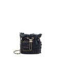 CHANEL 22P SMALL BLACK DENIM BUCKET BAG GHW (MICROCHIP)