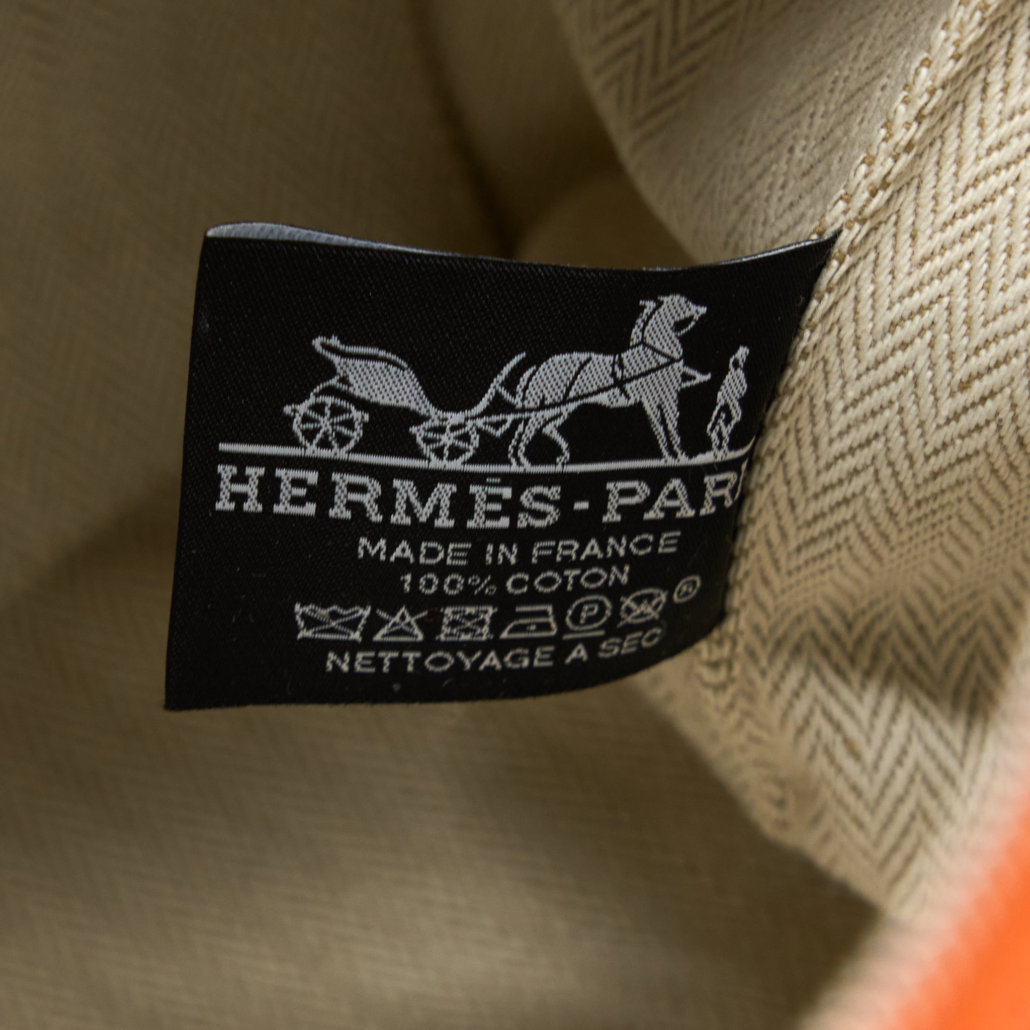 HERMES BRIDE A BRAC LARGE CANVAS ORANGE SHW