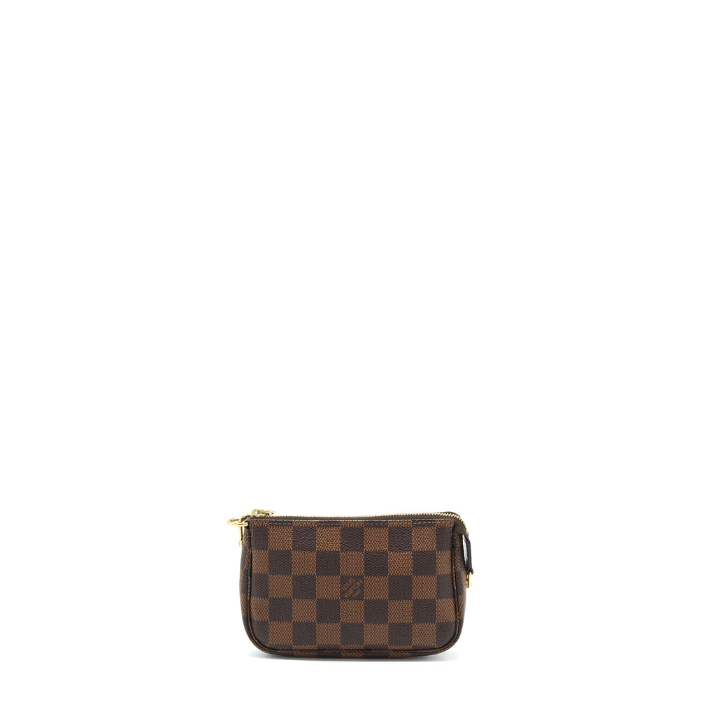 LOUIS VUITTON MINI POCHETTE ACCESSORIES DAMIER EBENE CANVAS GHW