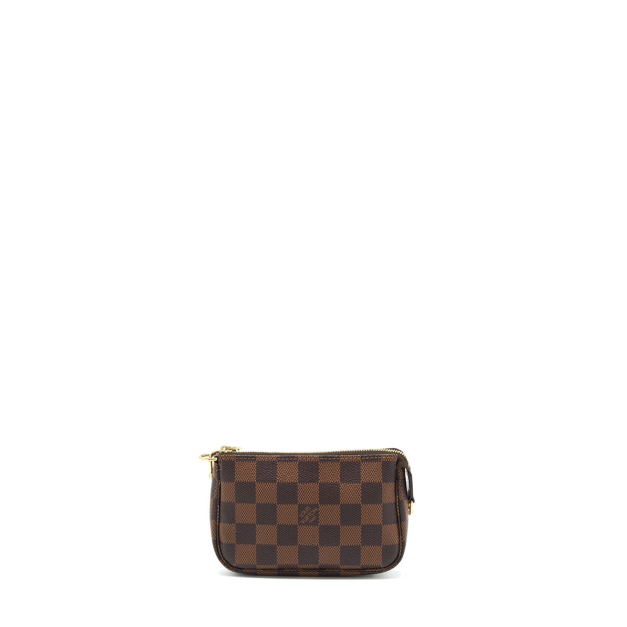 LOUIS VUITTON MINI POCHETTE ACCESSORIES DAMIER EBENE CANVAS GHW