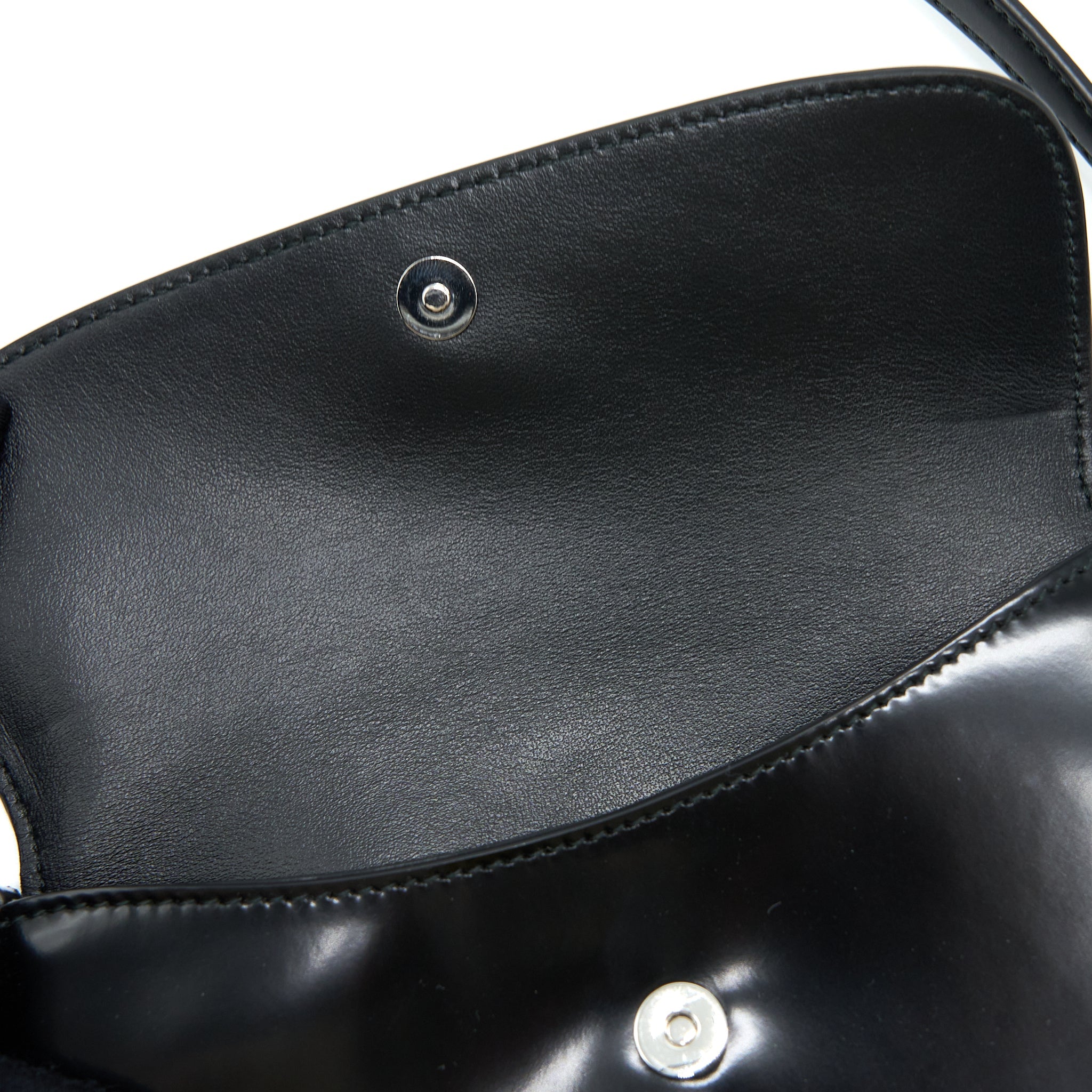 PRADA CLEO SHOULDER BAG BRUSHED LEATHER BLACK SHW
