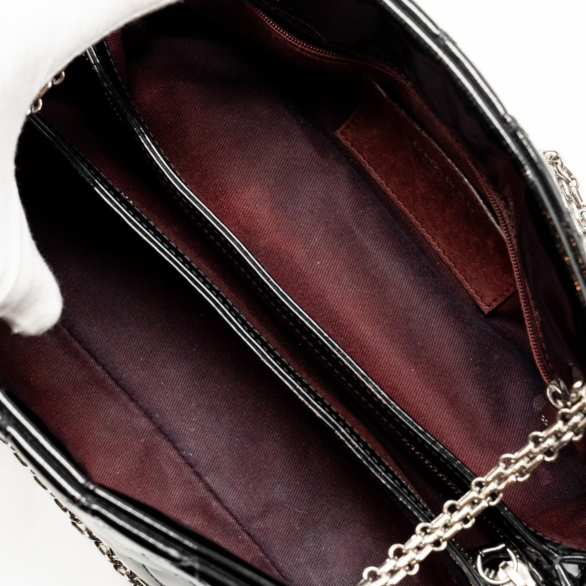 CHANEL JUST MADEMOISELLE BOWLING BAG PATENT BLACK SHW