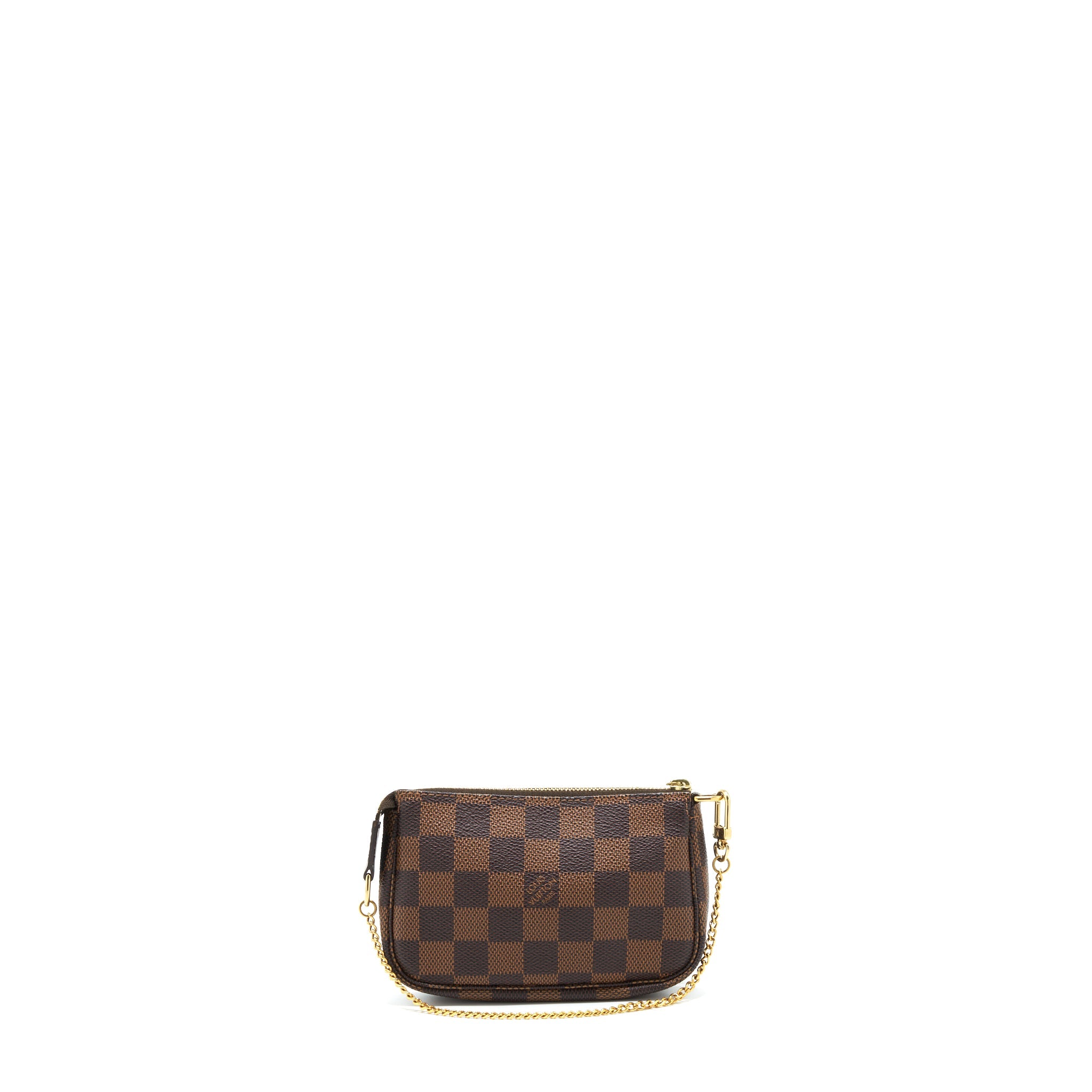LOUIS VUITTON MINI POCHETTE ACCESSORIES DAMIER EBENE CANVAS GHW