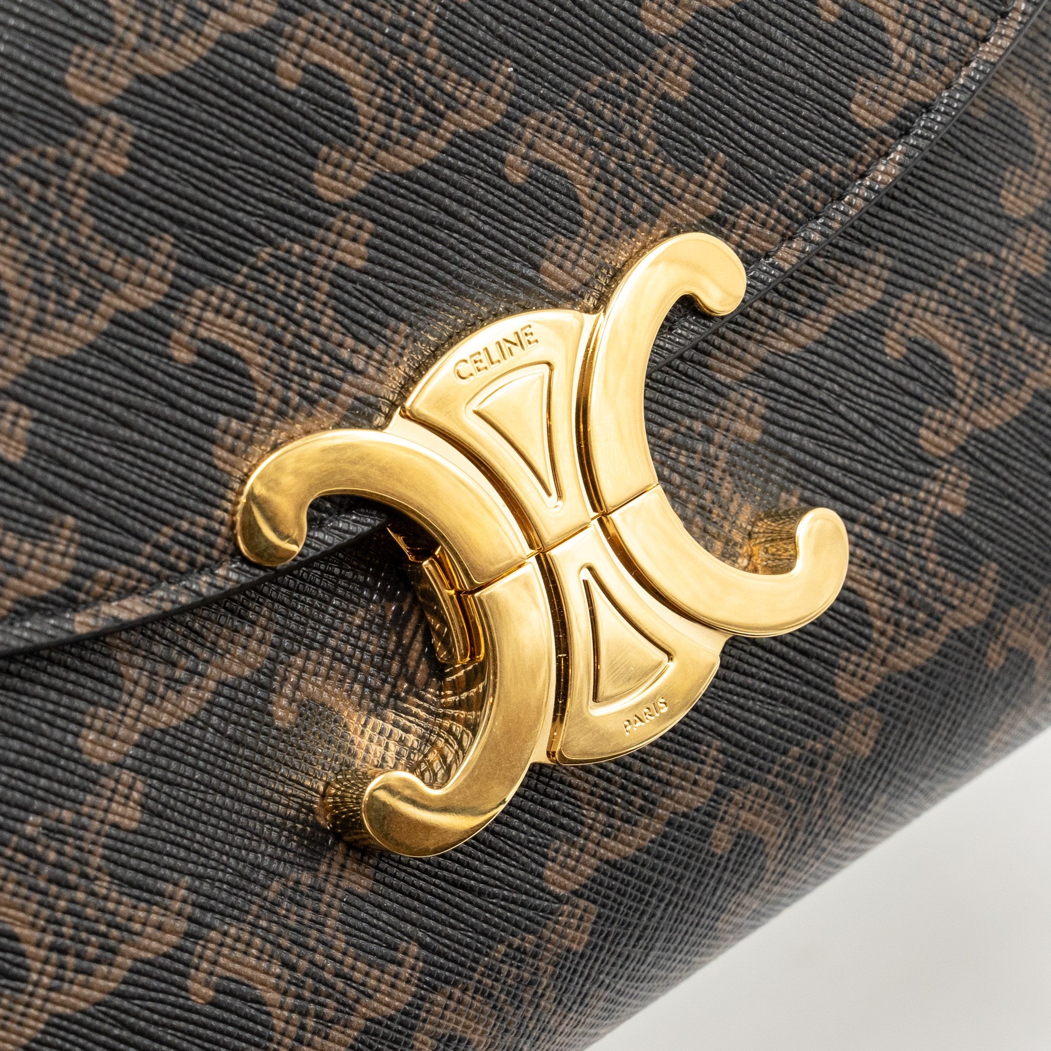 CELINE TEEN NINO BAG TRIOMPHE CANVAS TAN GHW