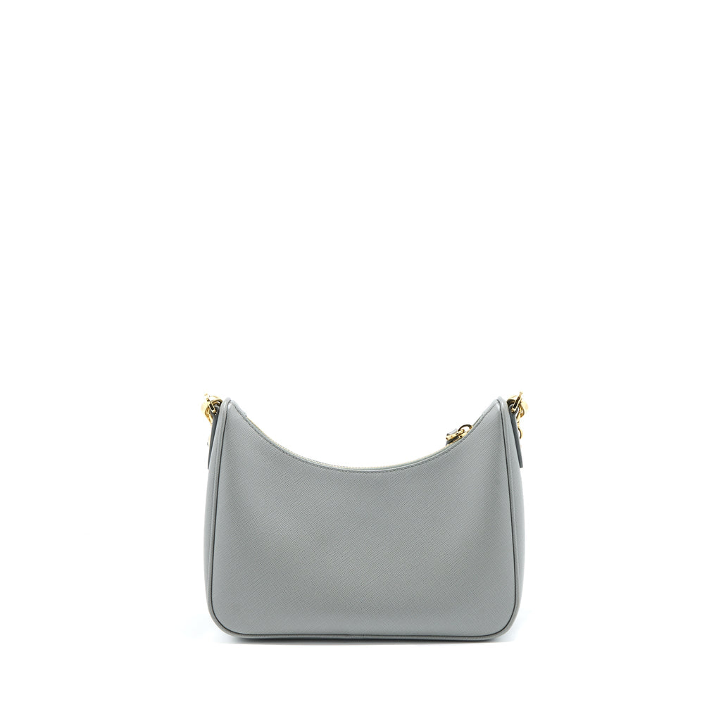 PRADA RE-EDITION 2005 SAFFIANO GREY GHW