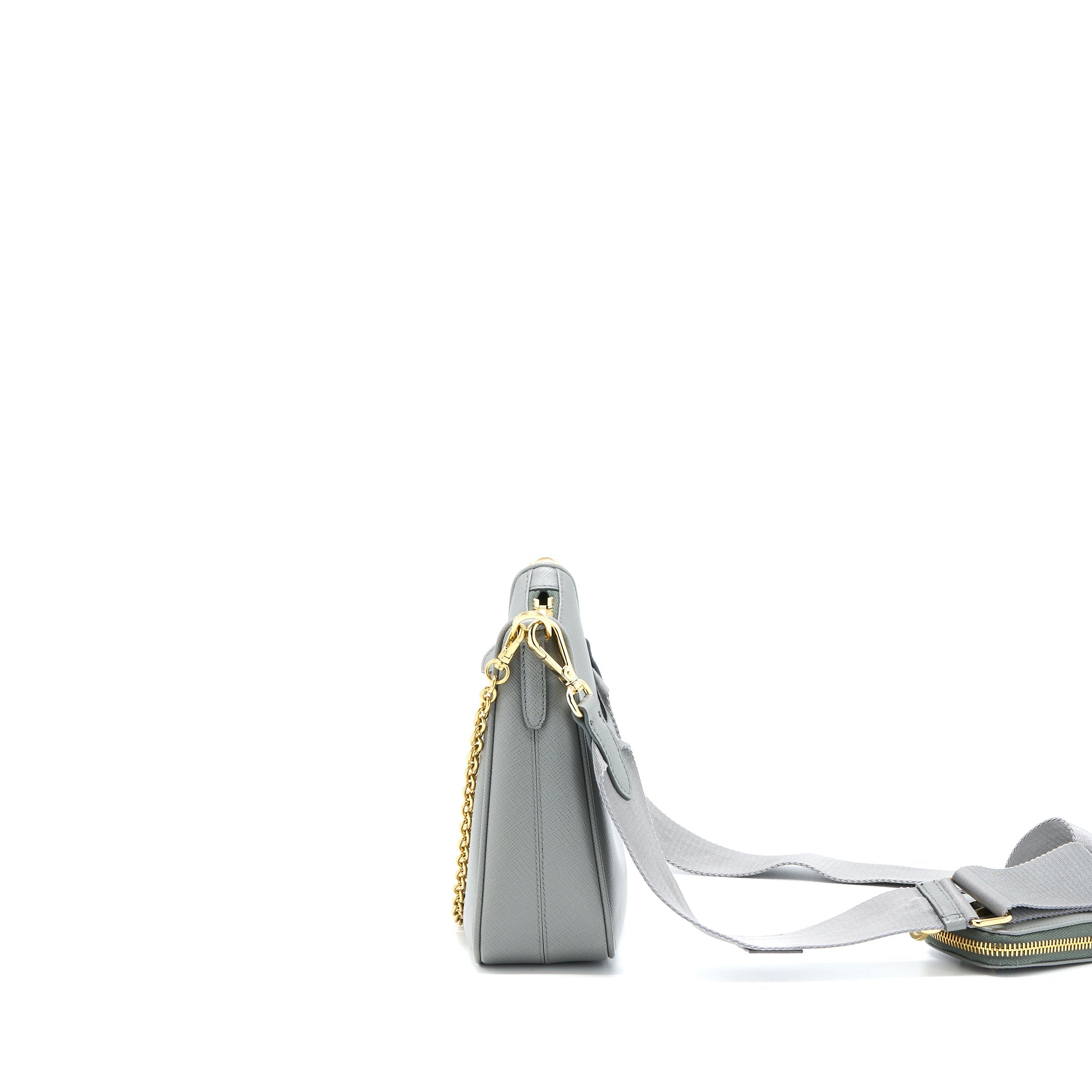 PRADA RE-EDITION 2005 SAFFIANO GREY GHW