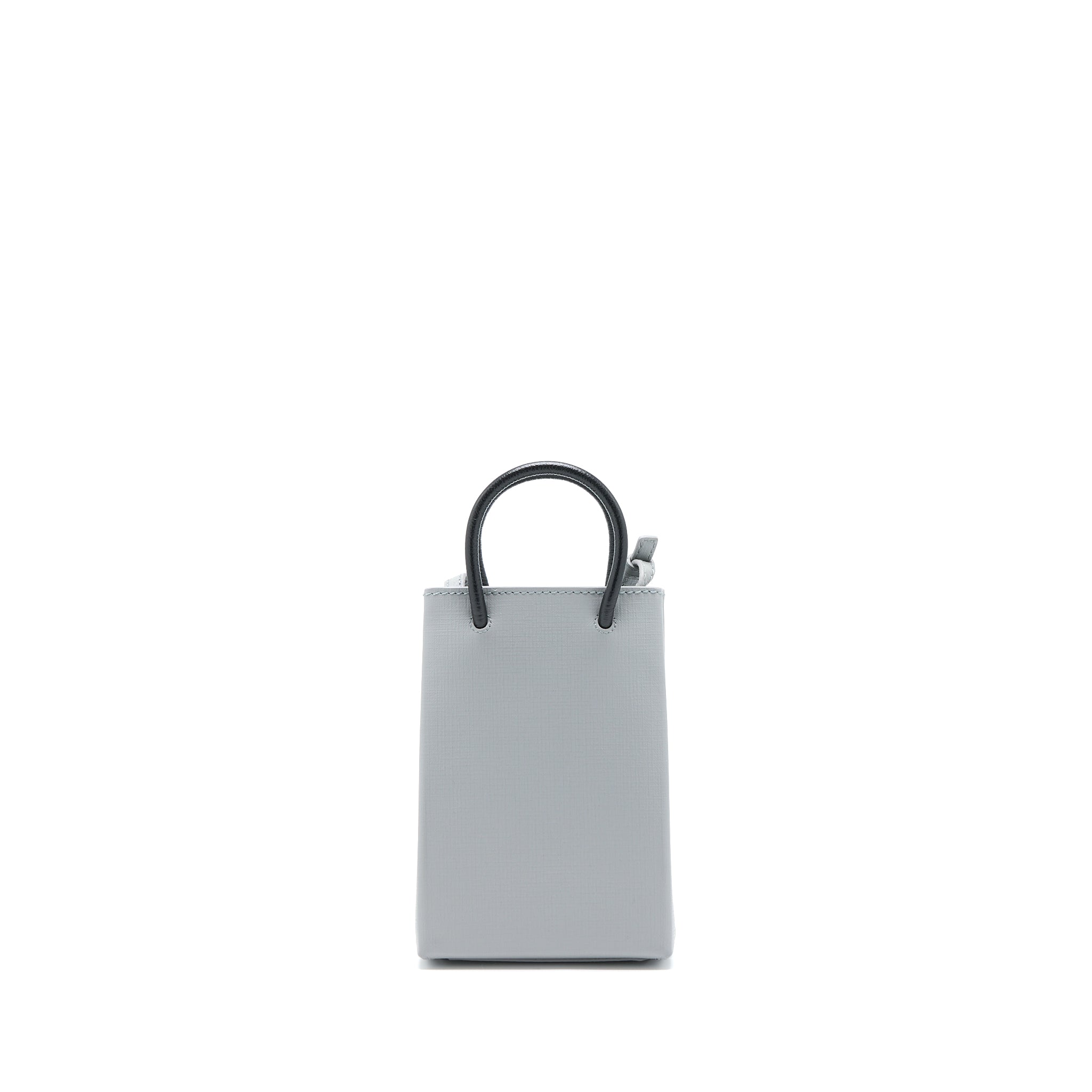 BALENCIAGA MINI SHOPPING PHONE POUCH GREY SHW