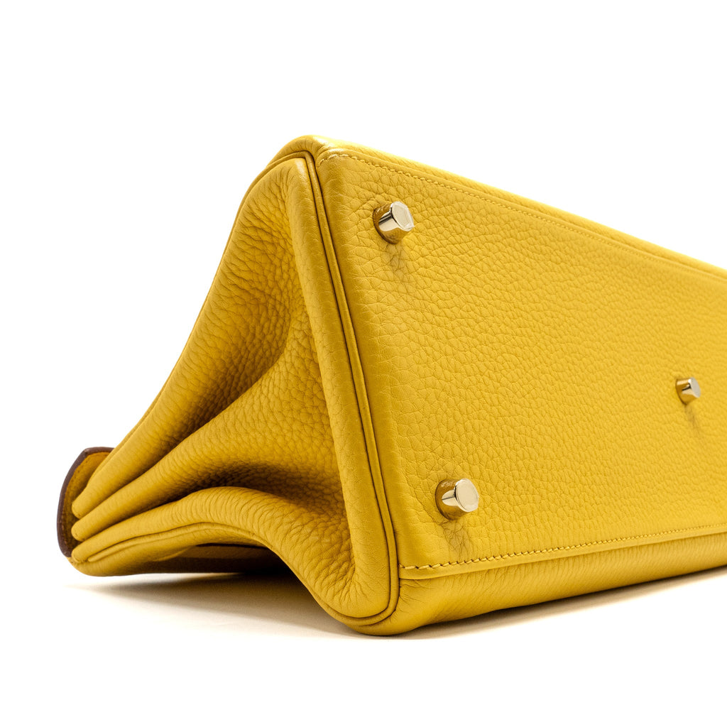 HERMES SHOULDER KELLY CLEMENCE JAUNE AMBER GHW