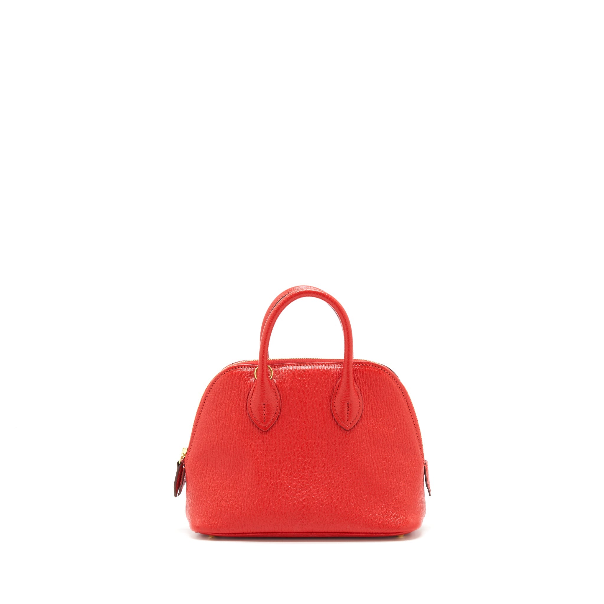 HERMES MINI BOLIDE CHEVRE ROUGE DE COEUR GHW