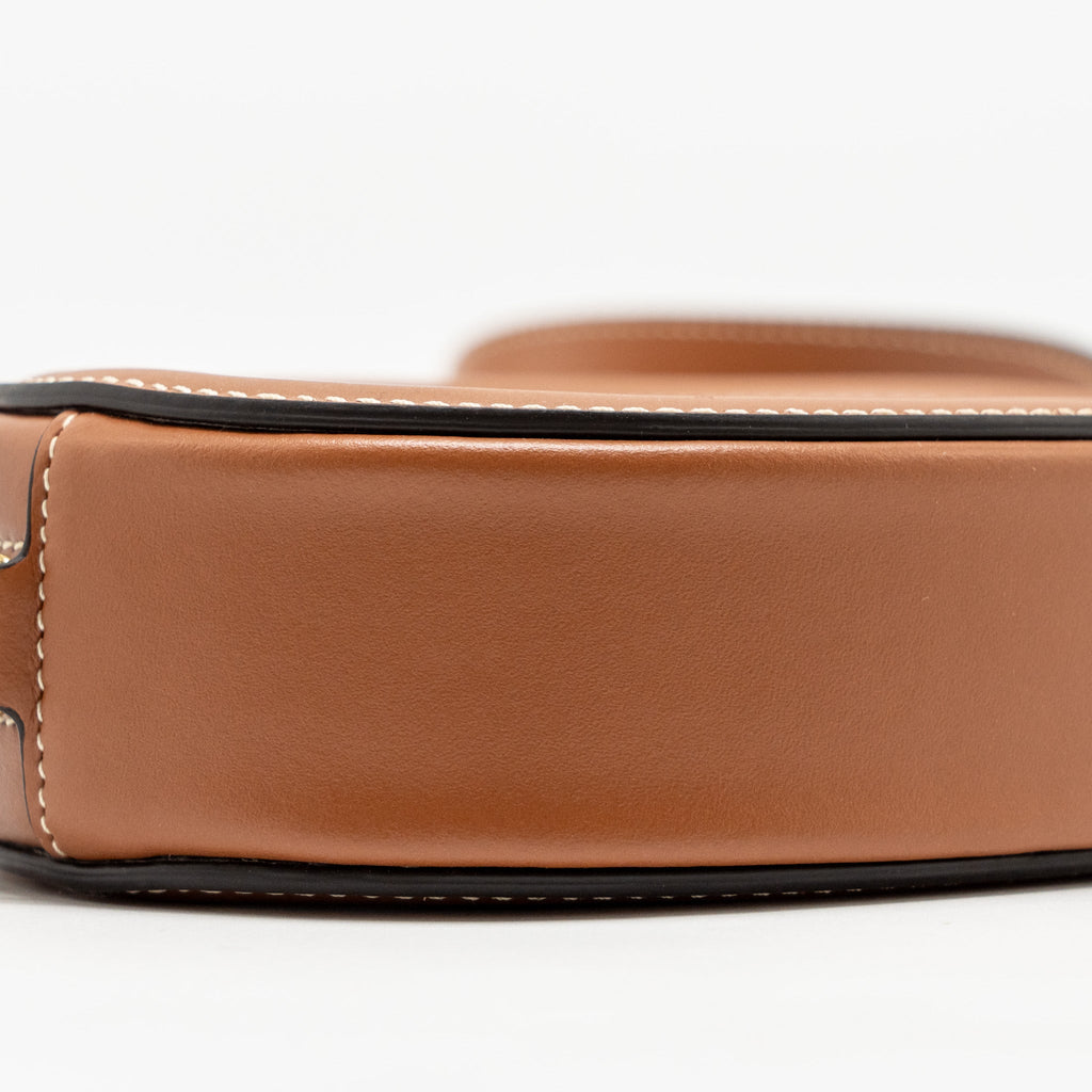 CELINE CROSSBODY OVAL PURSE CUIRASS TRIOMPHE SMOOTH CALFSKIN TAN GHW