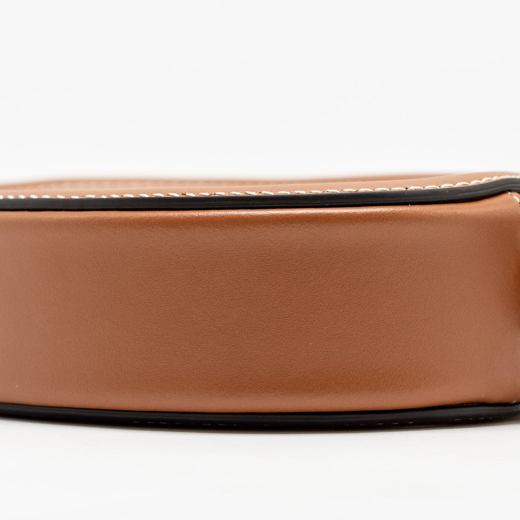 CELINE CROSSBODY OVAL PURSE CUIRASS TRIOMPHE SMOOTH CALFSKIN TAN GHW