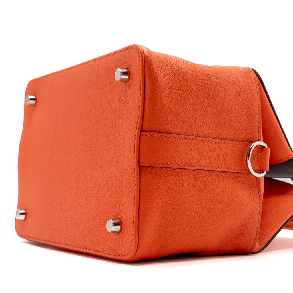 HERMES TOOLBOX 20 EVERCOLOR ORANGE POPPY / BORDEAUX SHW