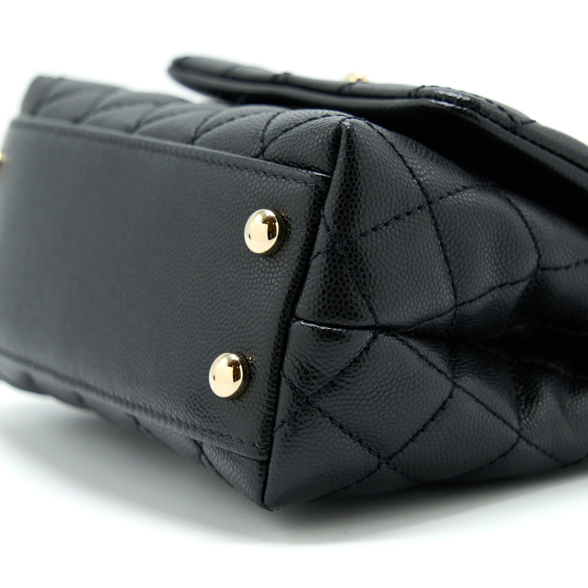 CHANEL MINI COCO HANDLE CAVIAR BLACK LGHW