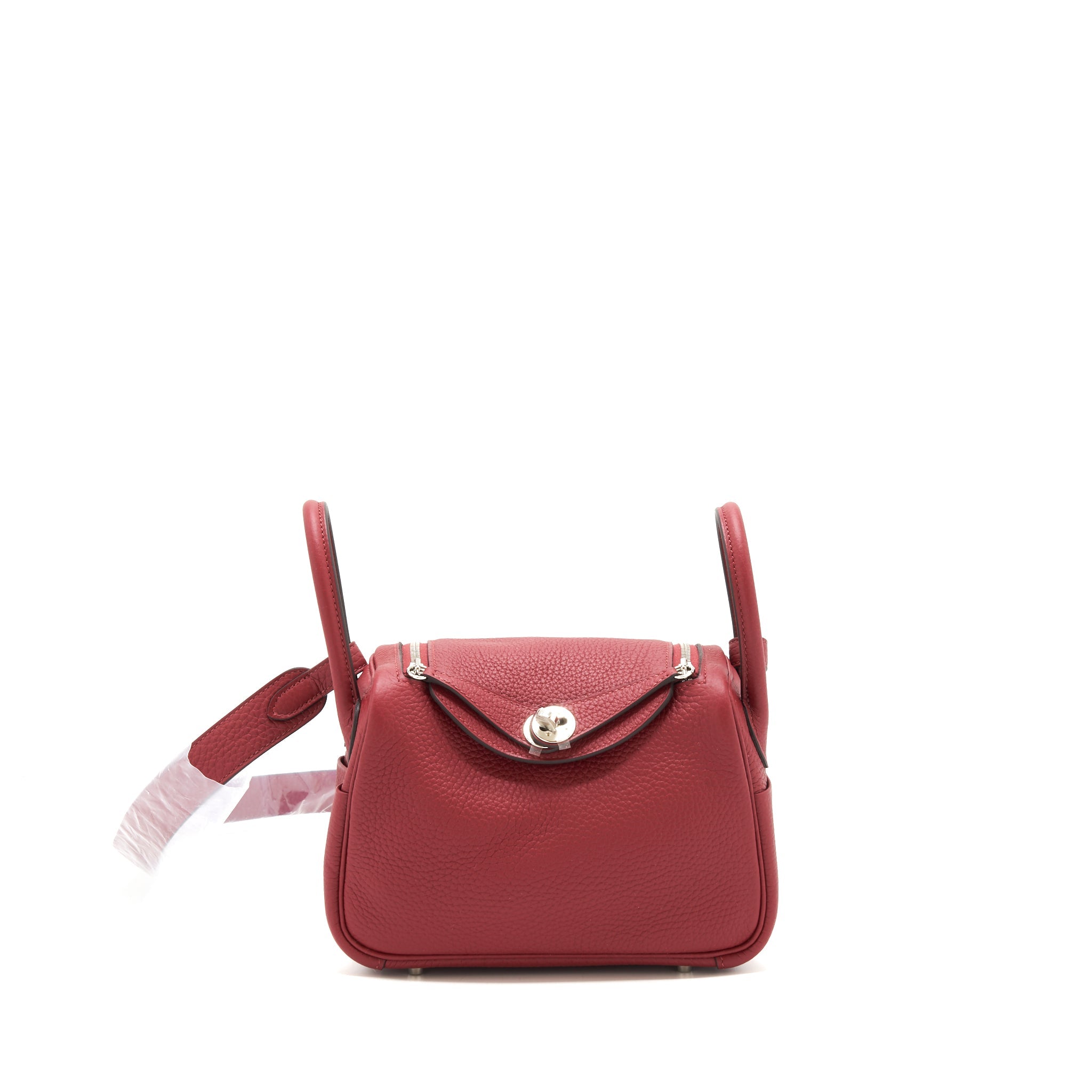HERMES MINI LINDY CLEMENCE ROUGE GRENAT SHW