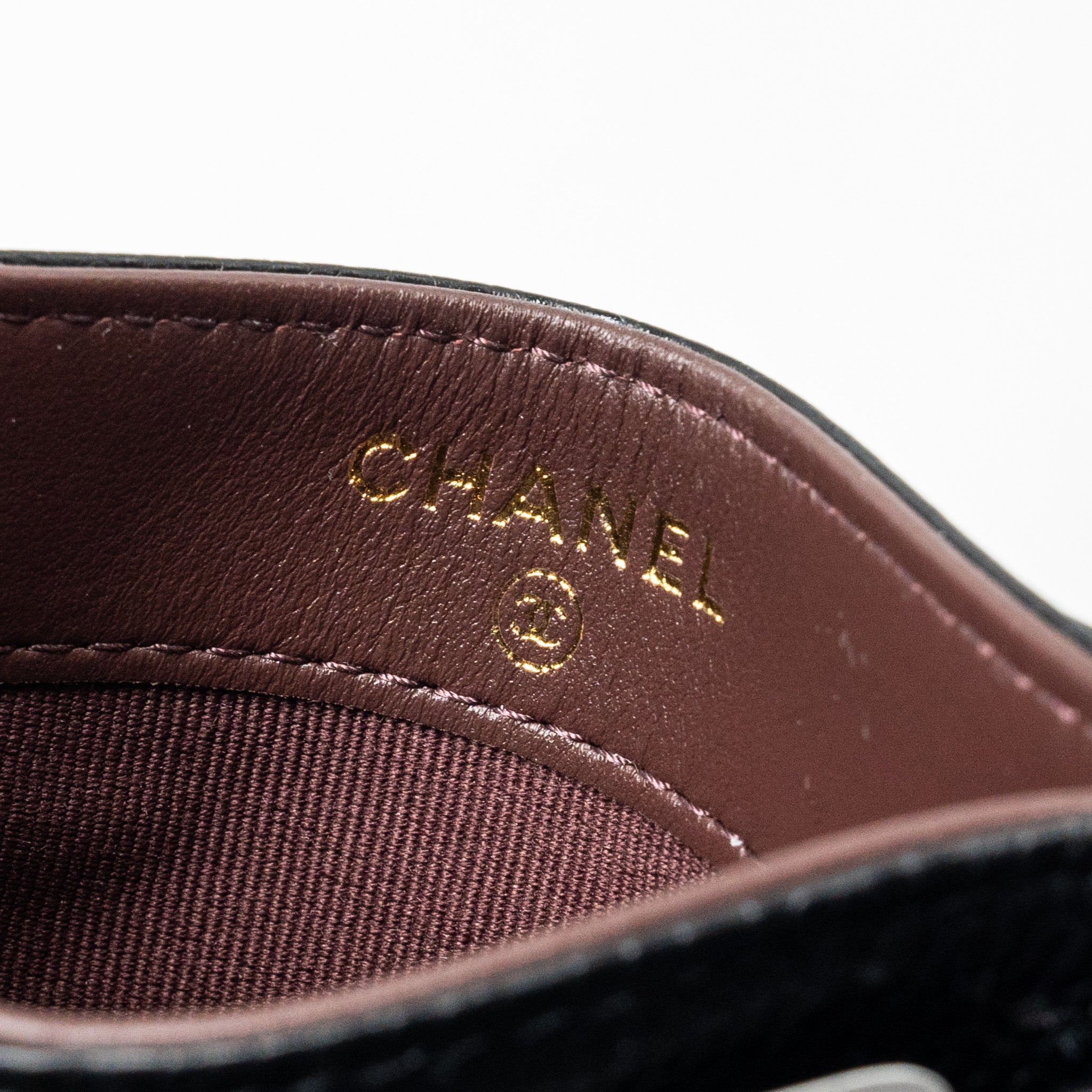 CHANEL CLASSIC CARD HOLDER CAVIAR BLACK GHW (MICROCHIP)