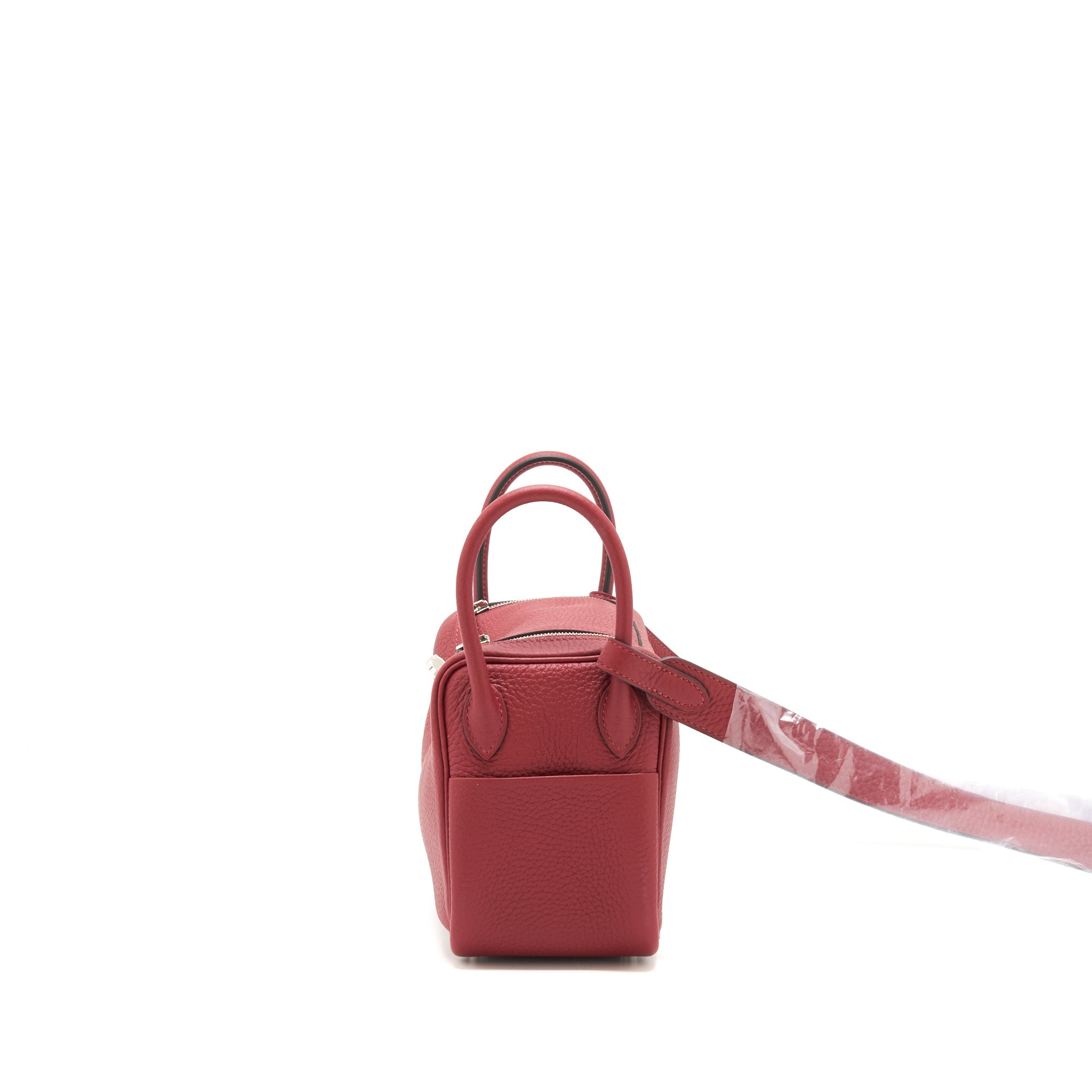 HERMES MINI LINDY CLEMENCE ROUGE GRENAT SHW