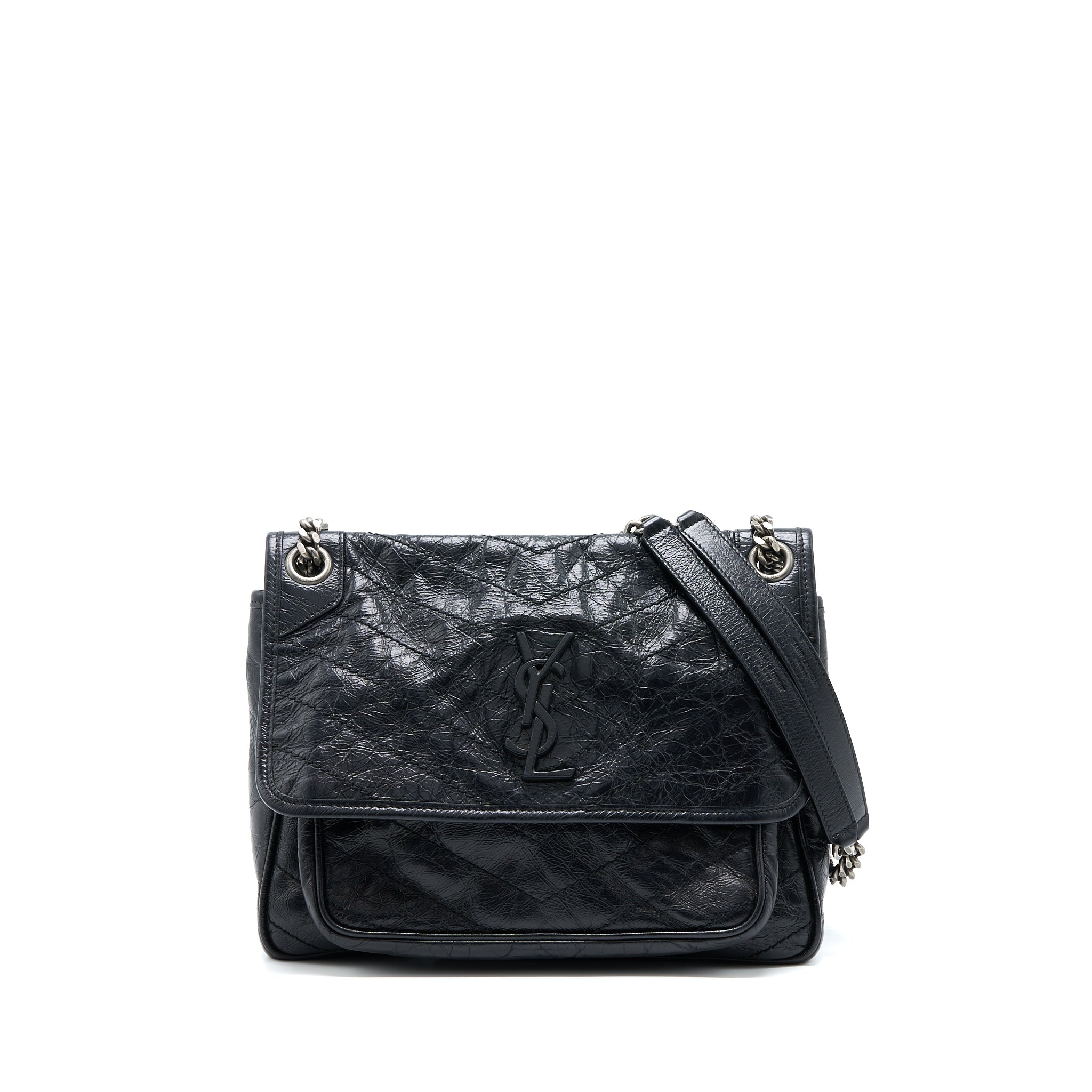 SAINT LAURENT/YSL MEDIUM NIKI BAG CALFSKIN BLACK SHW