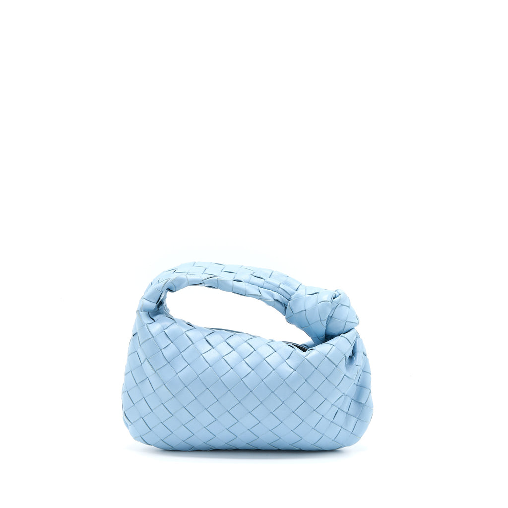BOTTEGA VENETA MINI JODIE BAG LIGHT BLUE SHW