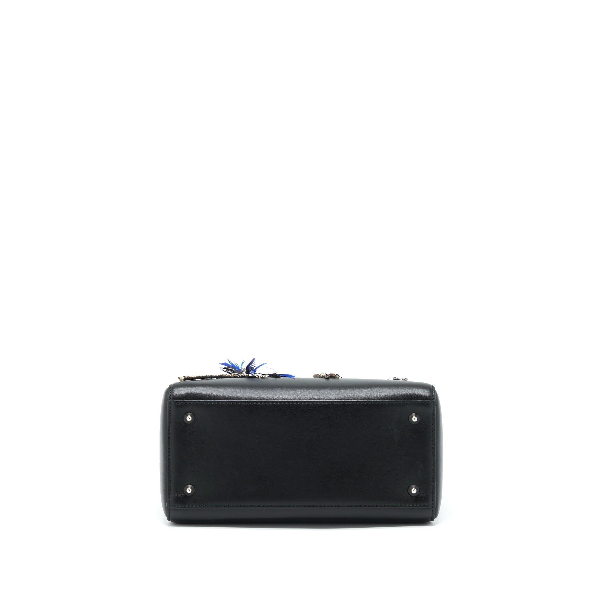 DIOR MEDIUM LADY DIOR LIMITED EDITION LAMBSKIN BLACK/MULTICOLOR SHW