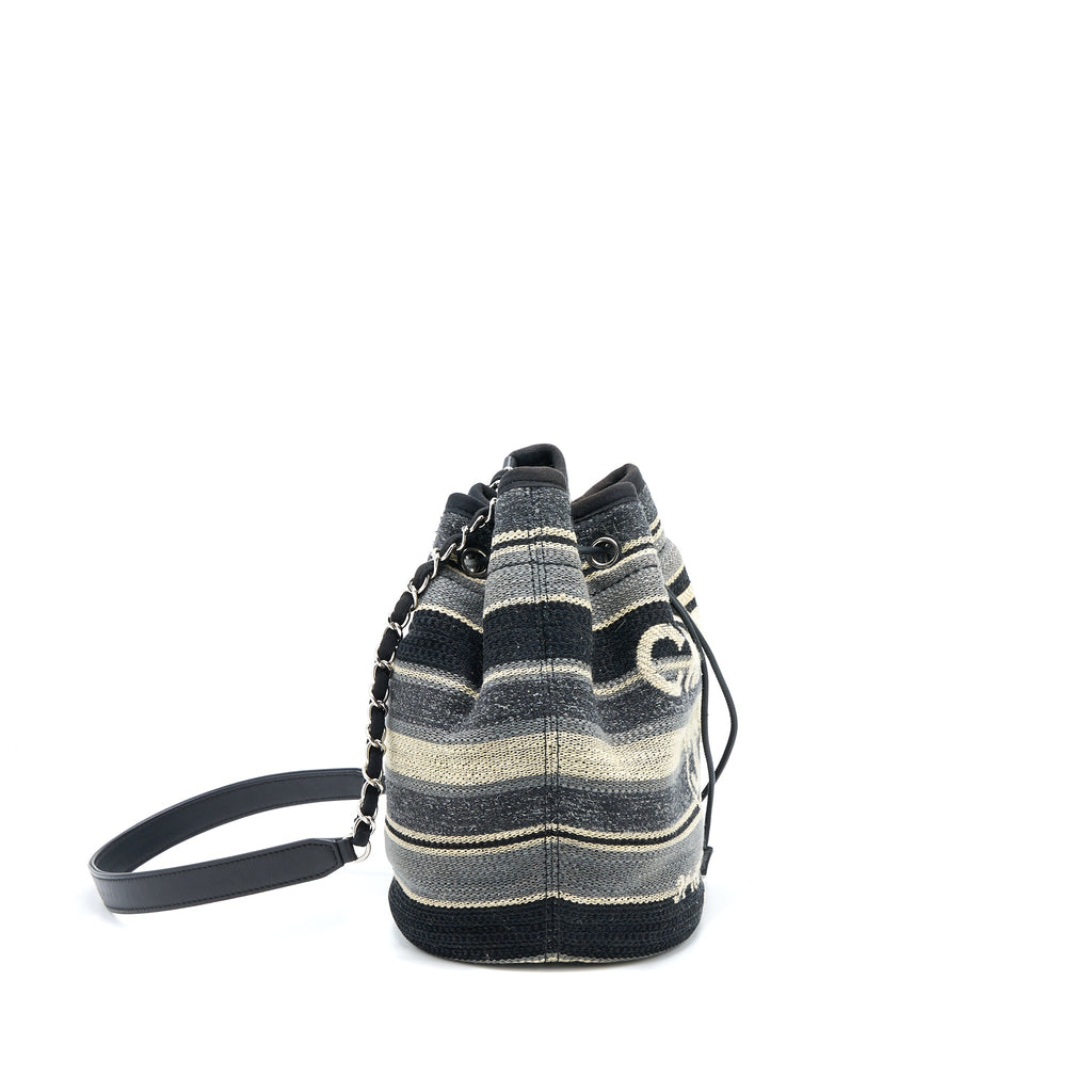 CHANEL RUE CAMBORNE BUCKET BAG FABRIC MULTICOLOUR SHW