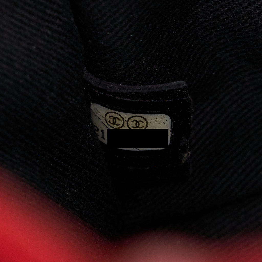 CHANEL FLAP BAG WOOL/FABRIC RED RUTHENIUM HARDWARE