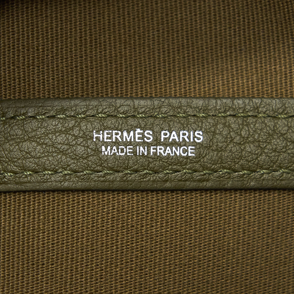 HERMES GARDEN PARTY 36 CANVAS VERT OLIVE/VERT VERONESE