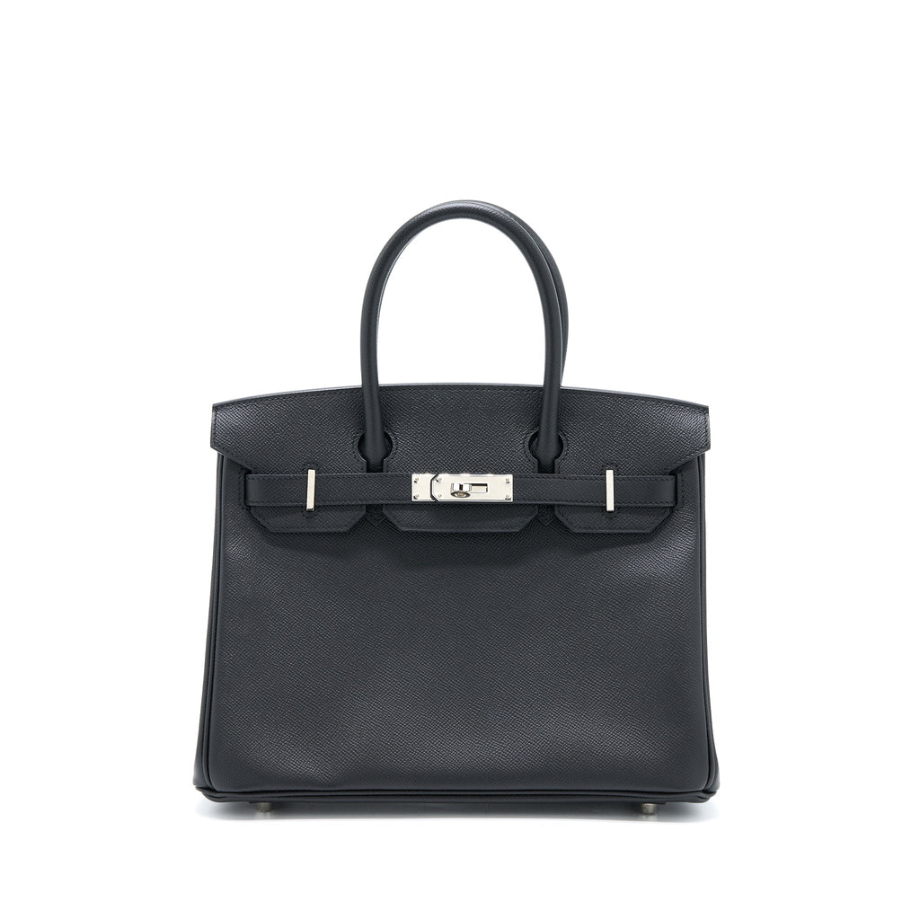 HERMES BIRKIN 30 RETOURNE EPSOM BLACK SHW