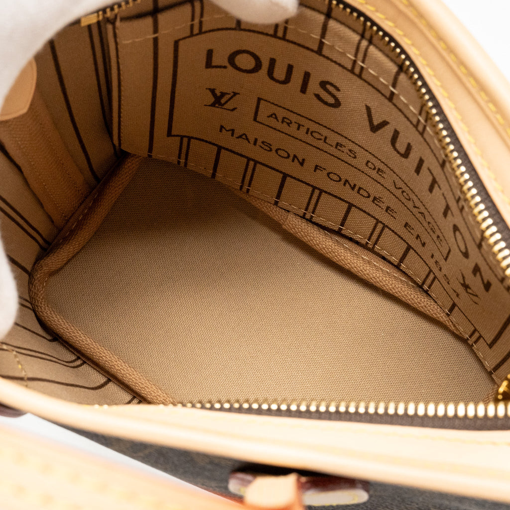 LOUIS VUITTON NEVERFULL BB BEIGE  STRAP MONOGRAM CANVAS GHW