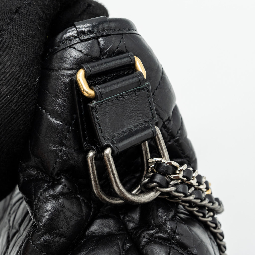 CHANEL MAXI GABRIELLE HOBO BAG CALFSKIN BLACK MULTICOLOUR HARDWARE