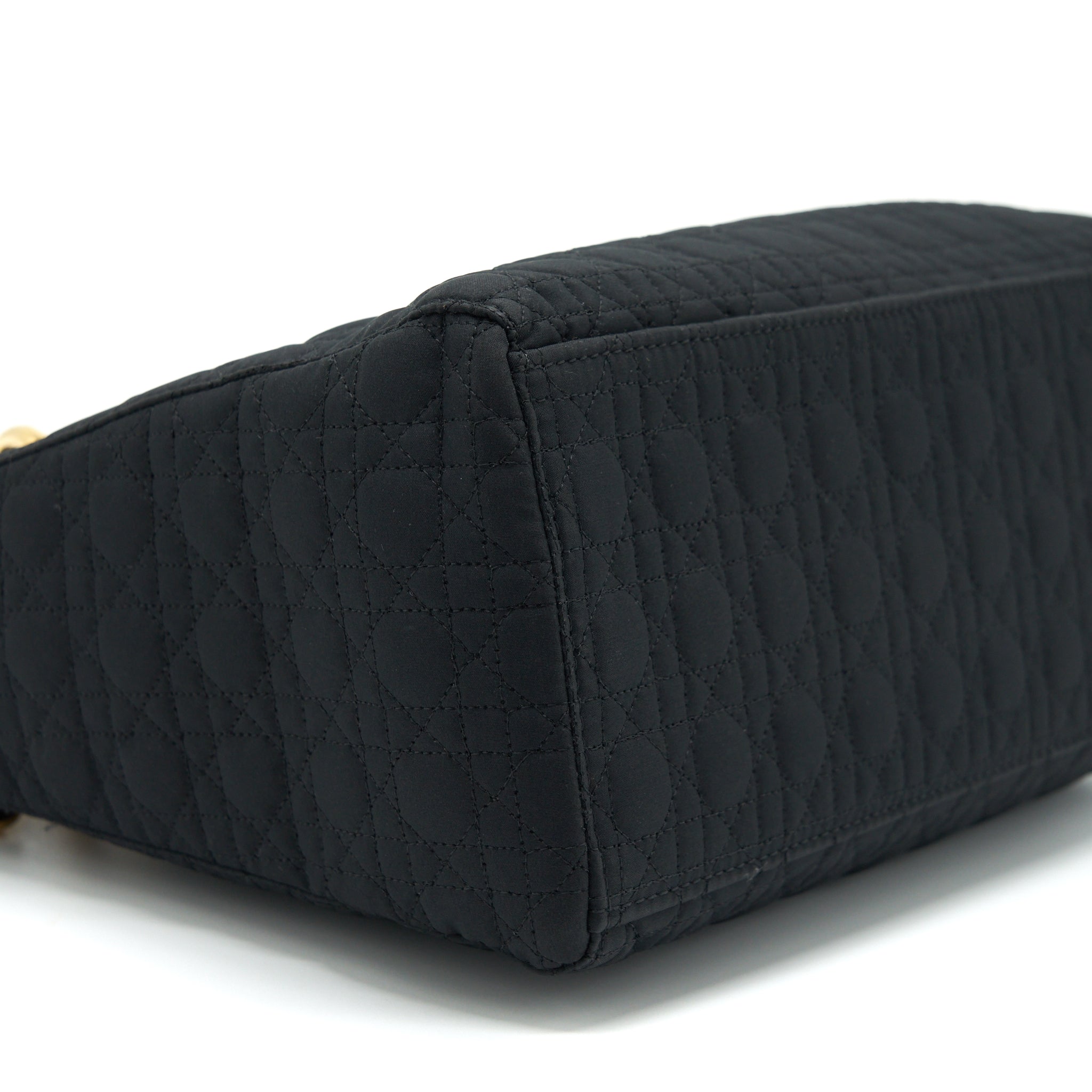 DIOR VINTAGE MEDIUM LADY DIOR FABRIC BLACK GHW