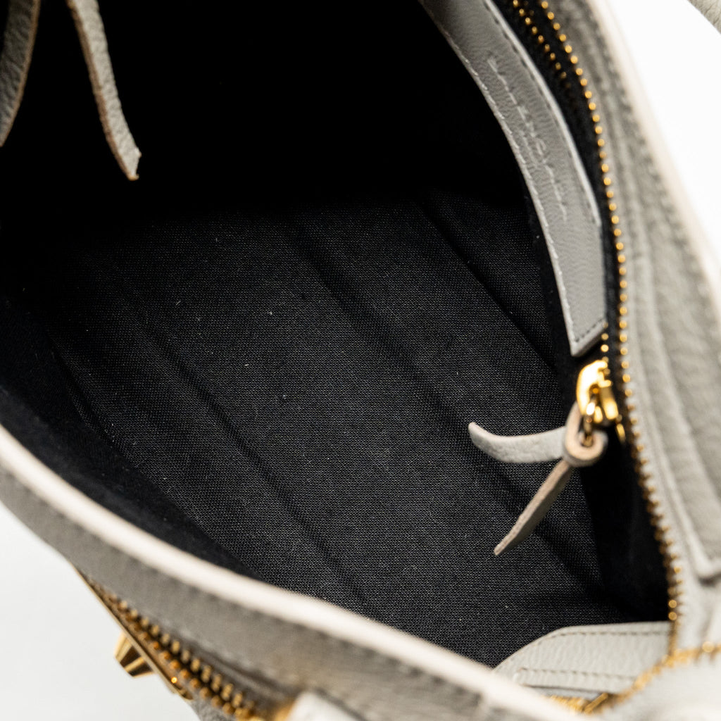 BALENCIAGA MINI CITY BAG CALFSKIN LIGHT GREY GHW
