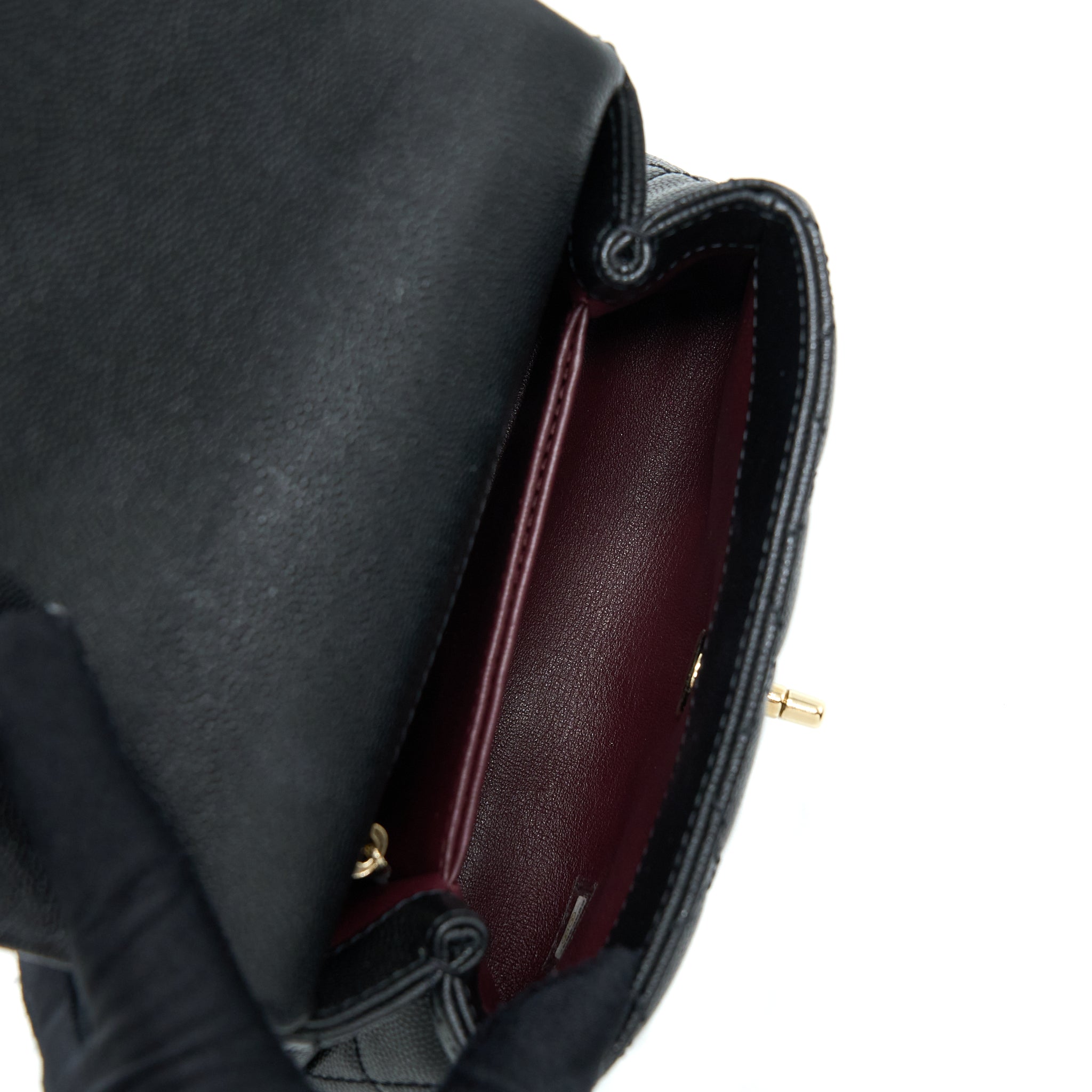 CHANEL MINI COCO HANDLE CAVIAR BLACK LGHW
