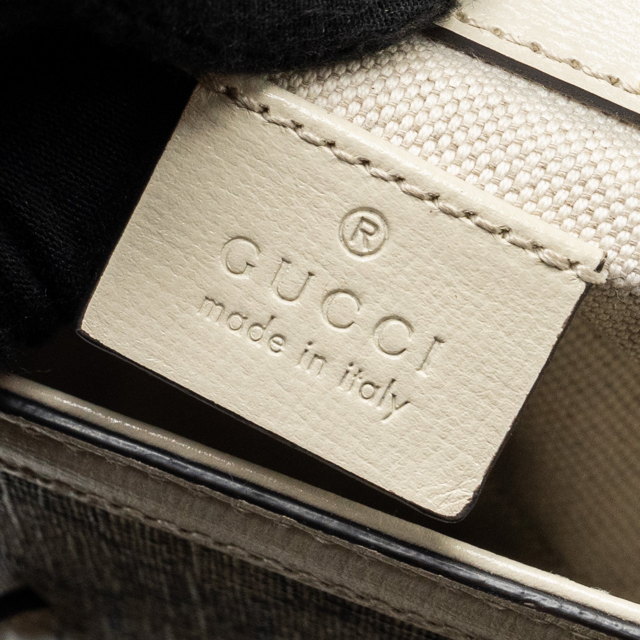 GUCCI MINI HOURSEBIT 1955 BAG GG SUPREME CANVAS/LEATHER GHW