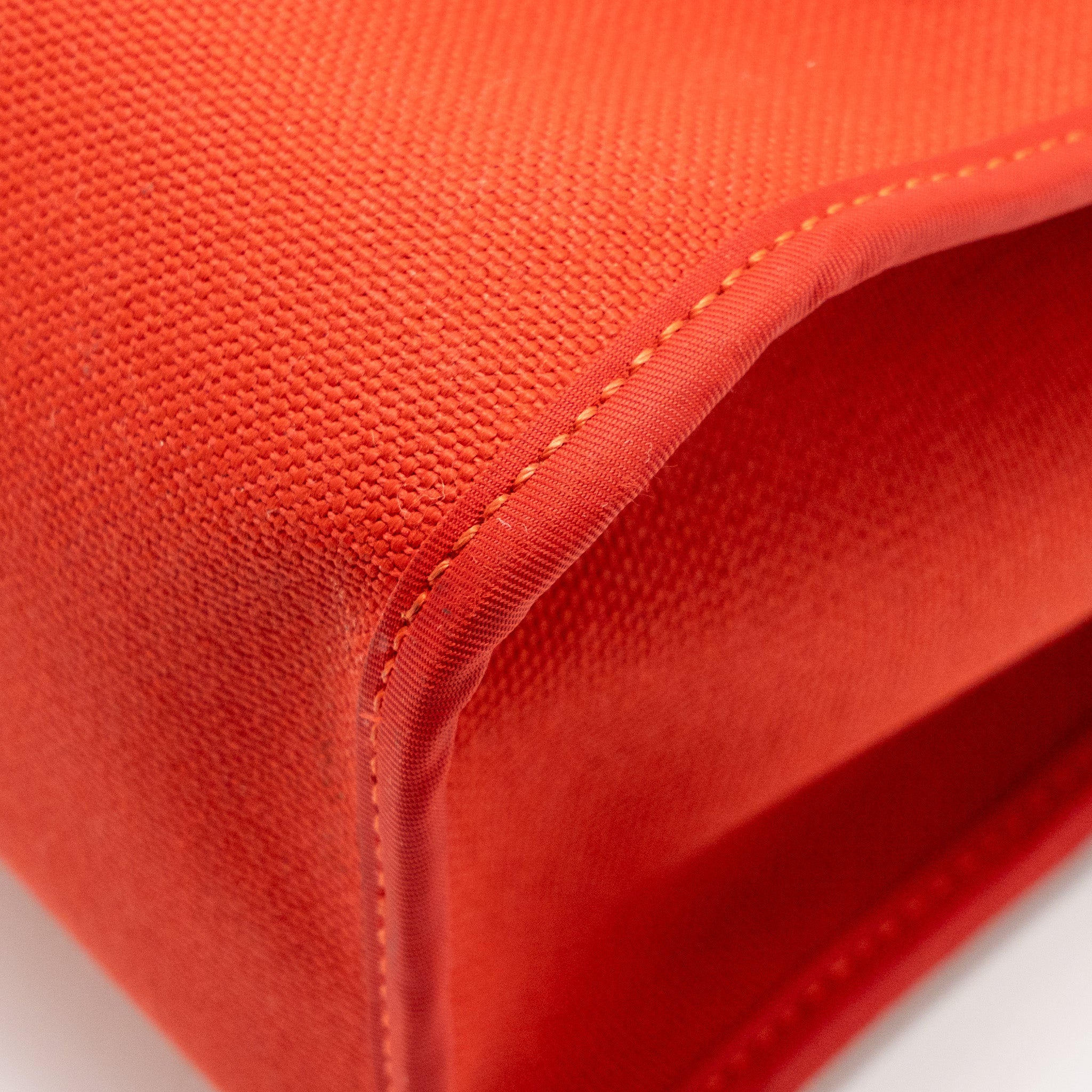 HERMES HERBAG 31 ZIP BAG CANVAS/ HUNTER LEATHER ROUGH TOMATE SHW