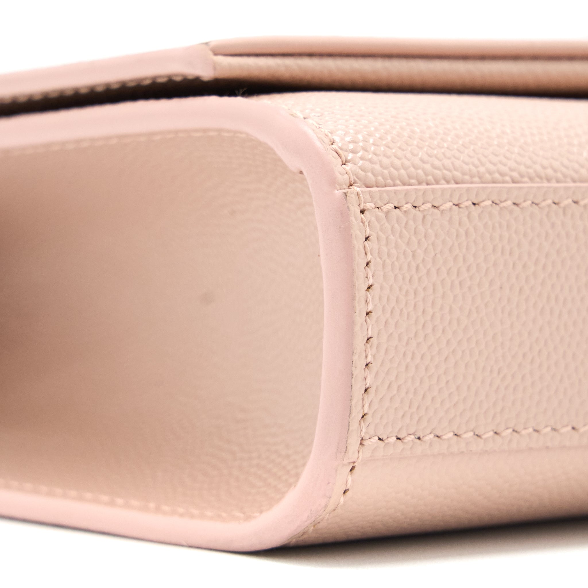 SAINT LAURENT KATE TASSEL GRAINED CALFSKIN PINK SHW