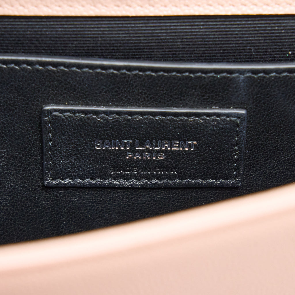SAINT LAURENT KATE TASSEL GRAINED CALFSKIN PINK SHW
