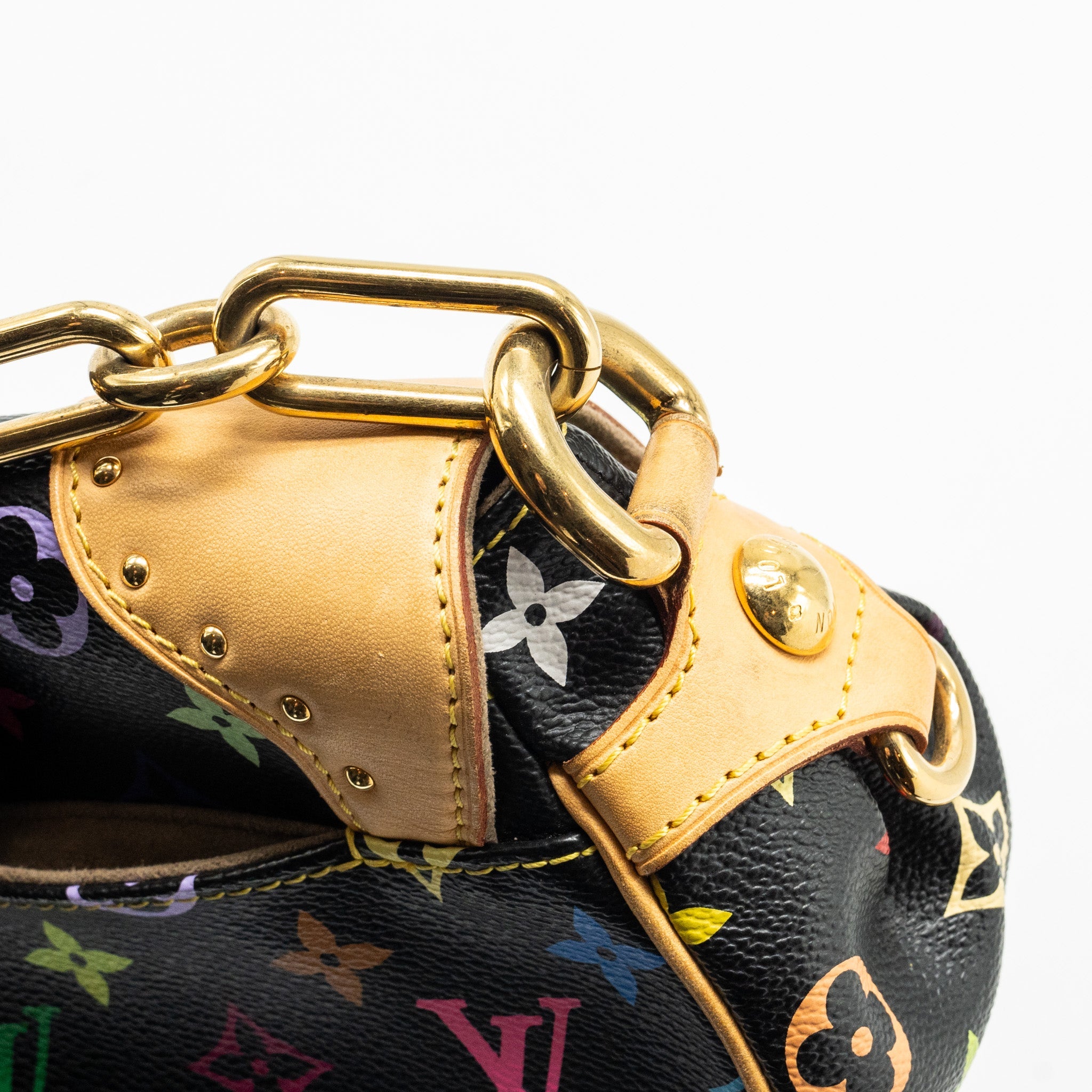 LOUIS VUITTON VINTAGE SHOULDER BAG BLACK/MULTICOLOUR MONOGRAM CANVAS GHW