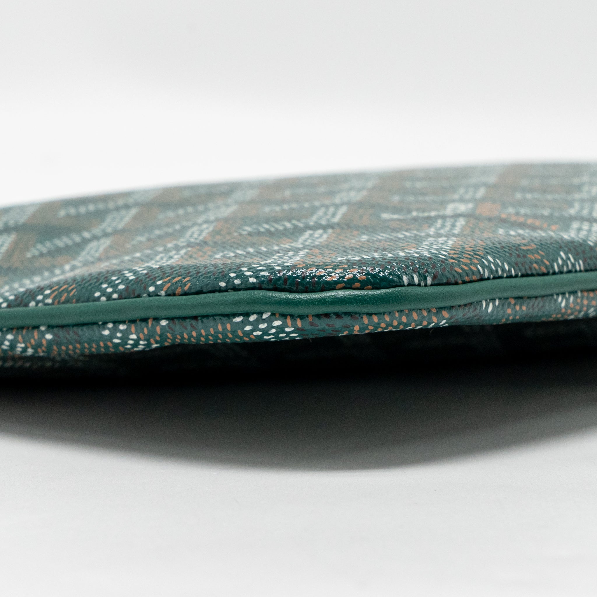 GOYARD SENAT MM POUCH GOYARDINE CANVAS GREEN SHW