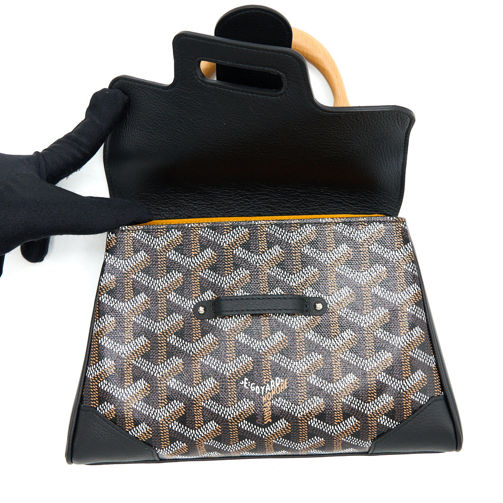 GOYARD SAIGON MINI GOYARDINE CANVAS BLACK/MULTICOLOUR SHW