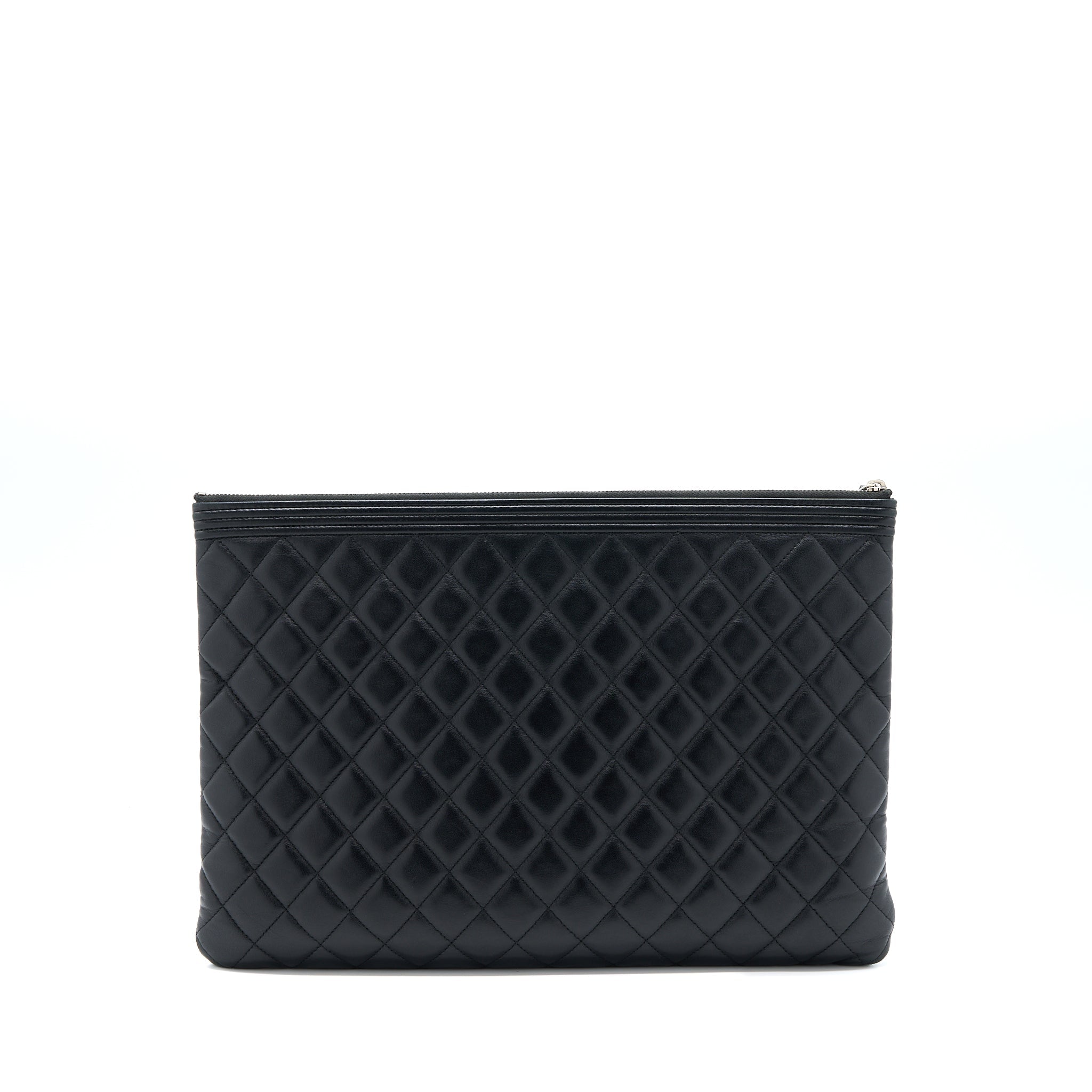 CHANEL BOY CLUTCH LAMBSKIN BLACK SHW