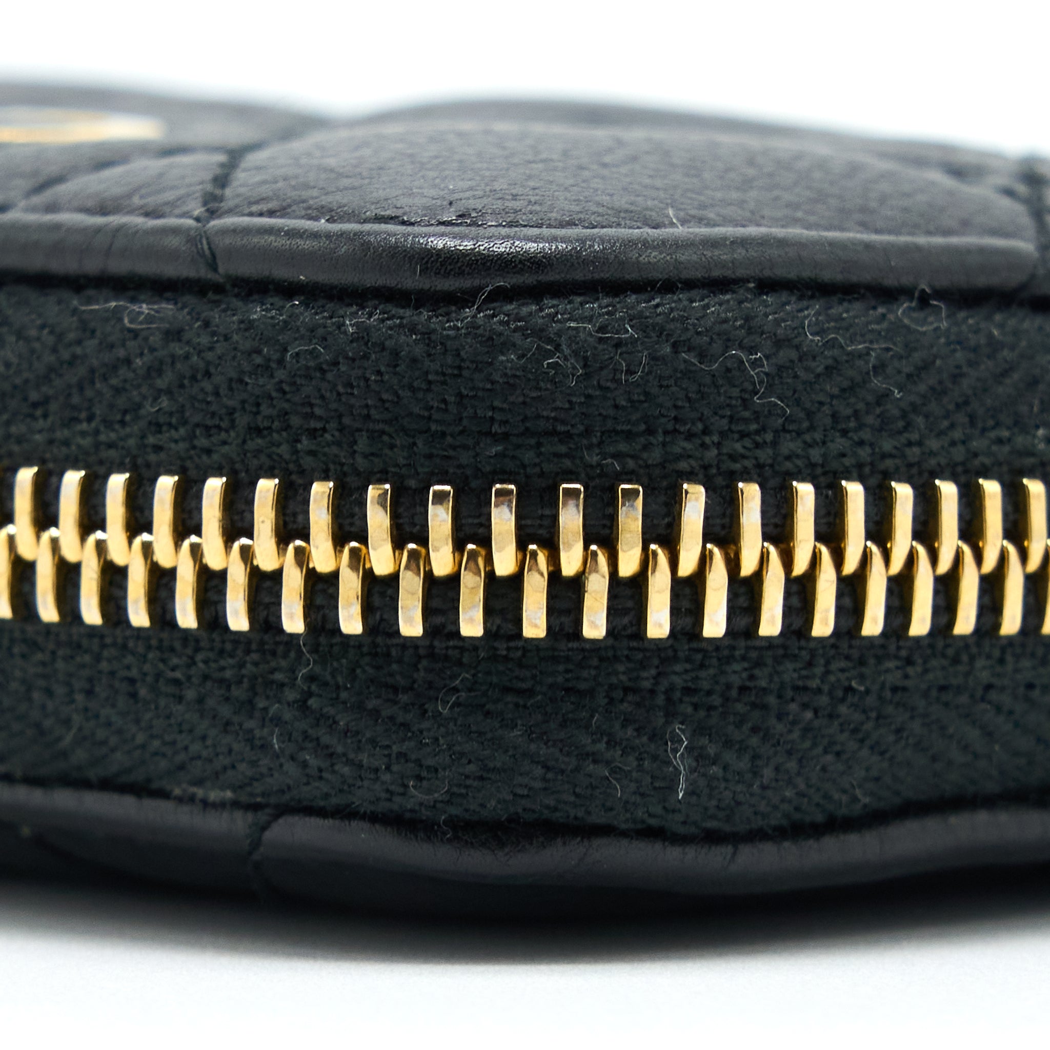 DIOR CARO DETACHABLE CARD HOLDER CANNAGE SUPPLE CALFSKIN BLACK GHW