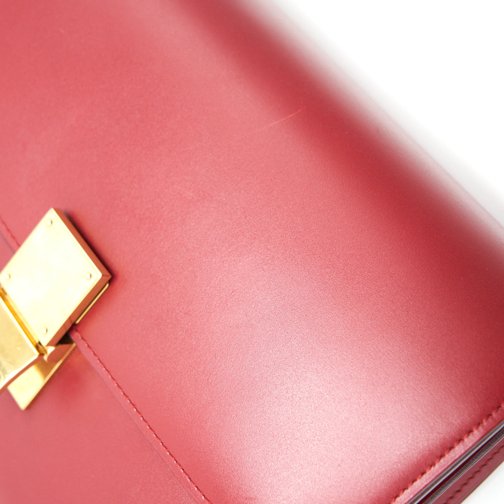 CELINE MEDIUM CLASSIC BAG RED WITH GHW