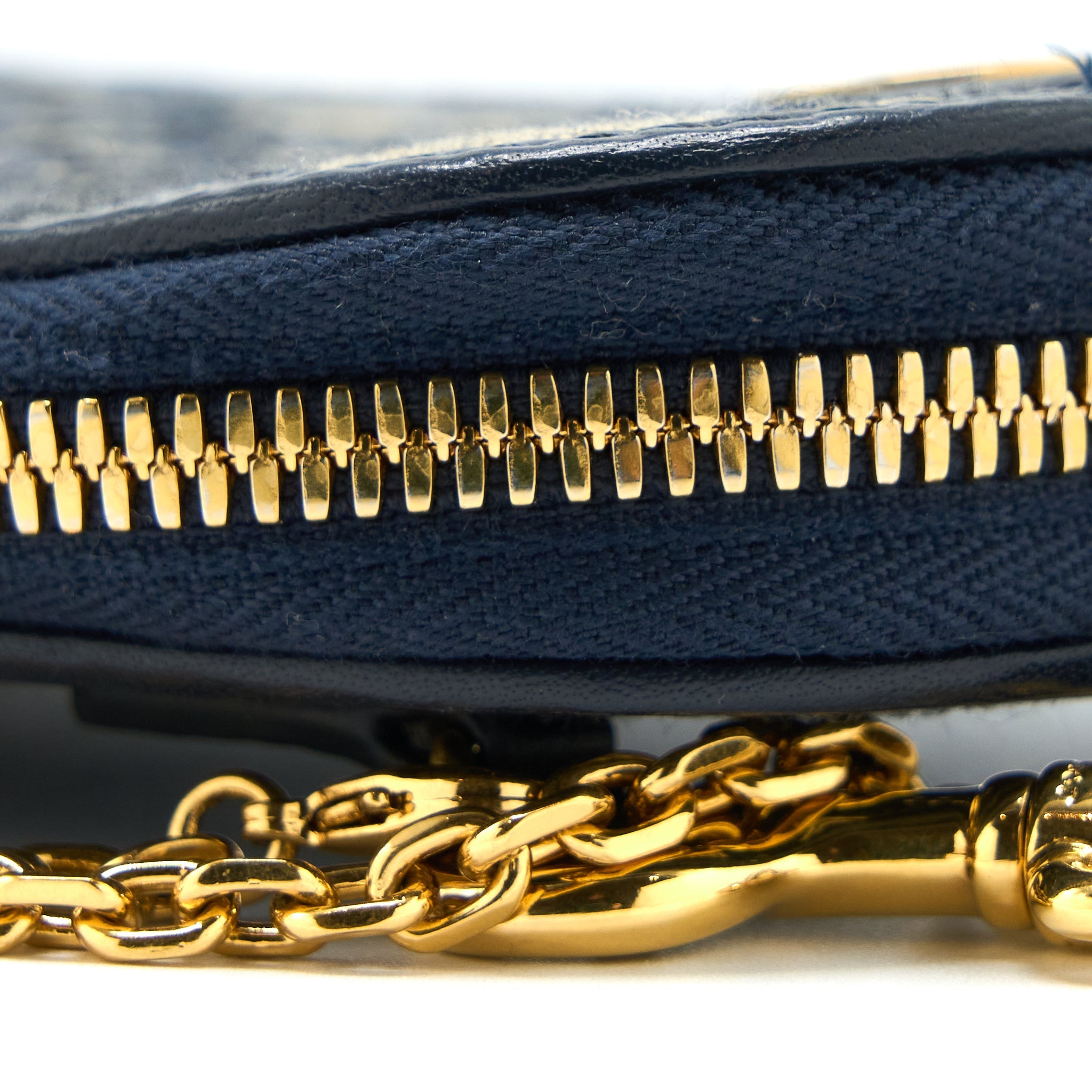 DIOR MONTAIGNE PHONE HOLDER OBLIQUE JACQUARD CANVAS BLUE GHW