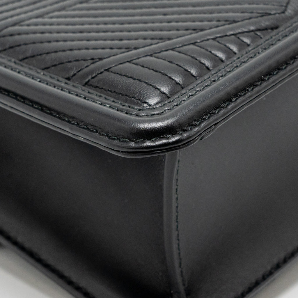 BVLGARI SERPENTI FOREVER FLAP BAG CALFSKIN BLACK RUTHENIUM HARDWARE