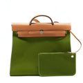 HERMES HERBAG ZIP 39 CANVAS PELOUSE/ NATURE SHW