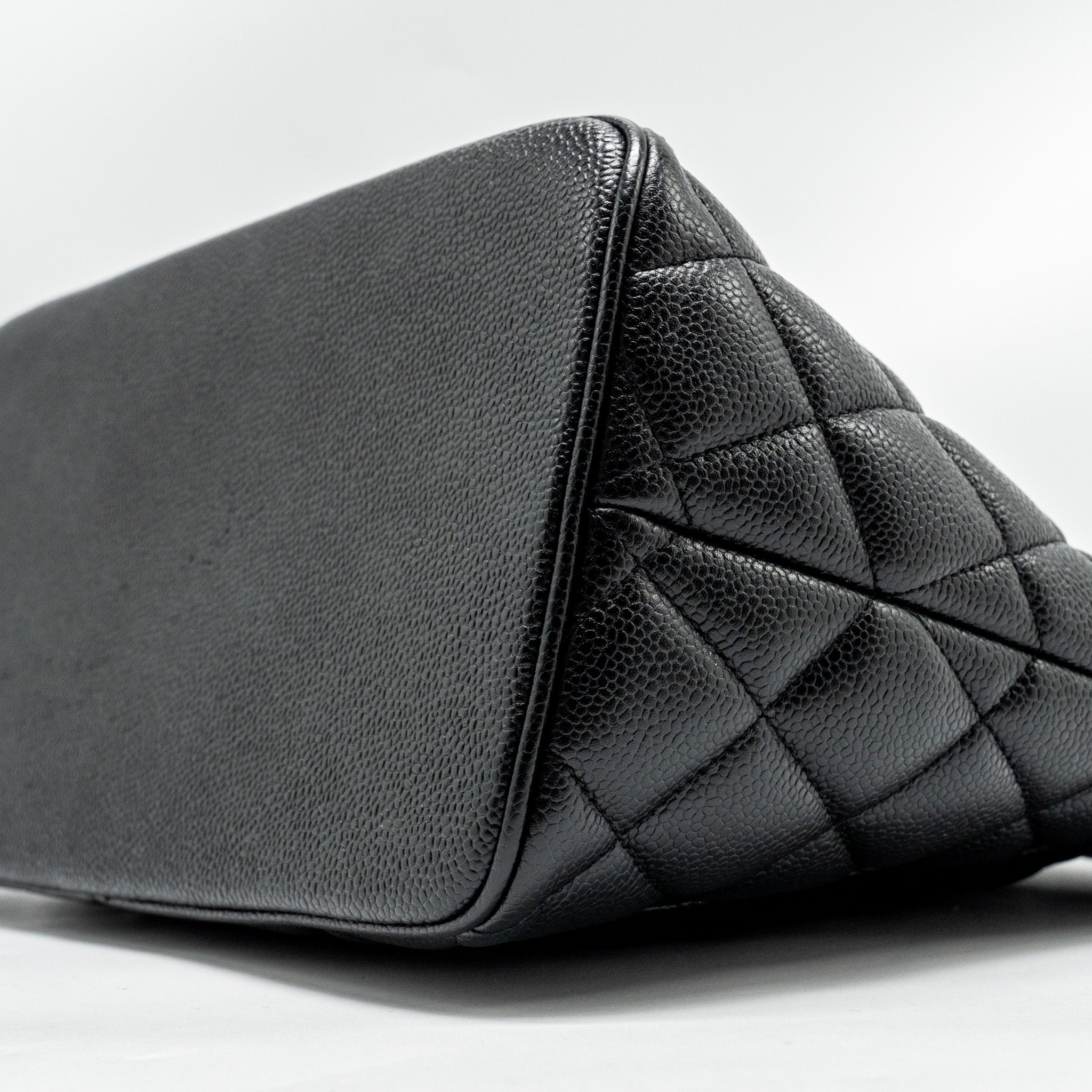 CHANEL MEDALLION TOTE BAG CAVIAR BLACK SHW