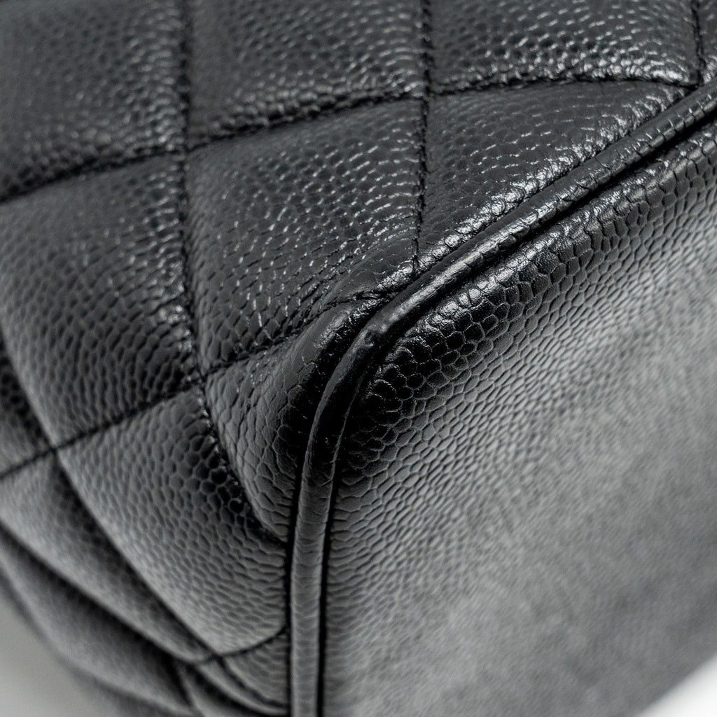 CHANEL MEDALLION TOTE BAG CAVIAR BLACK SHW