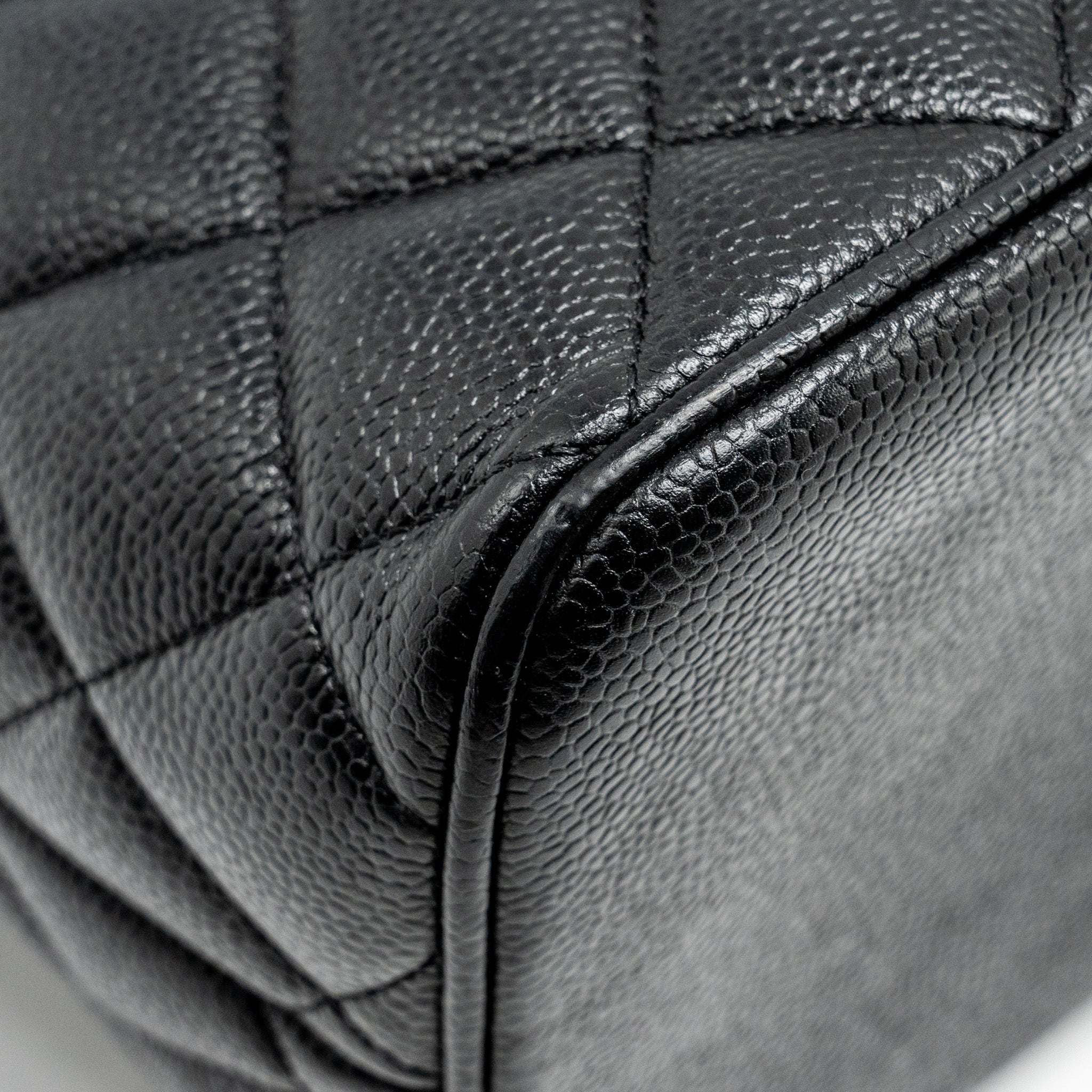 CHANEL MEDALLION TOTE BAG CAVIAR BLACK SHW